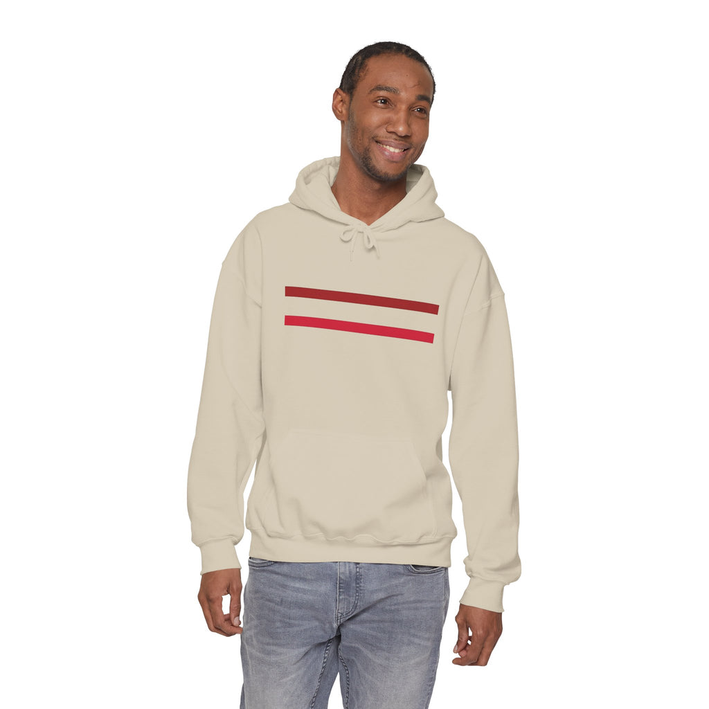 Mr Fook - Original  Minimalist Red Stripe Hoodie