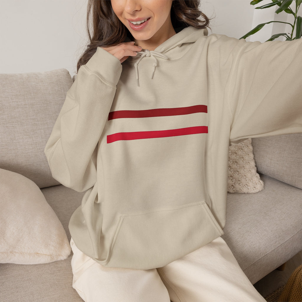 Mr Fook - Original  Minimalist Red Stripe Hoodie