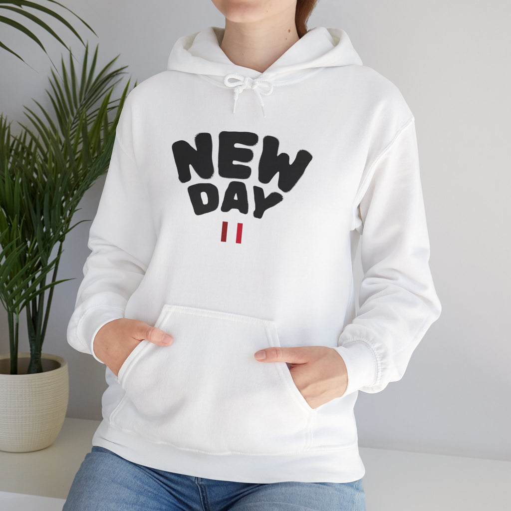 Sudadera minimalista personalizada — Sudadera blanca "New Day"