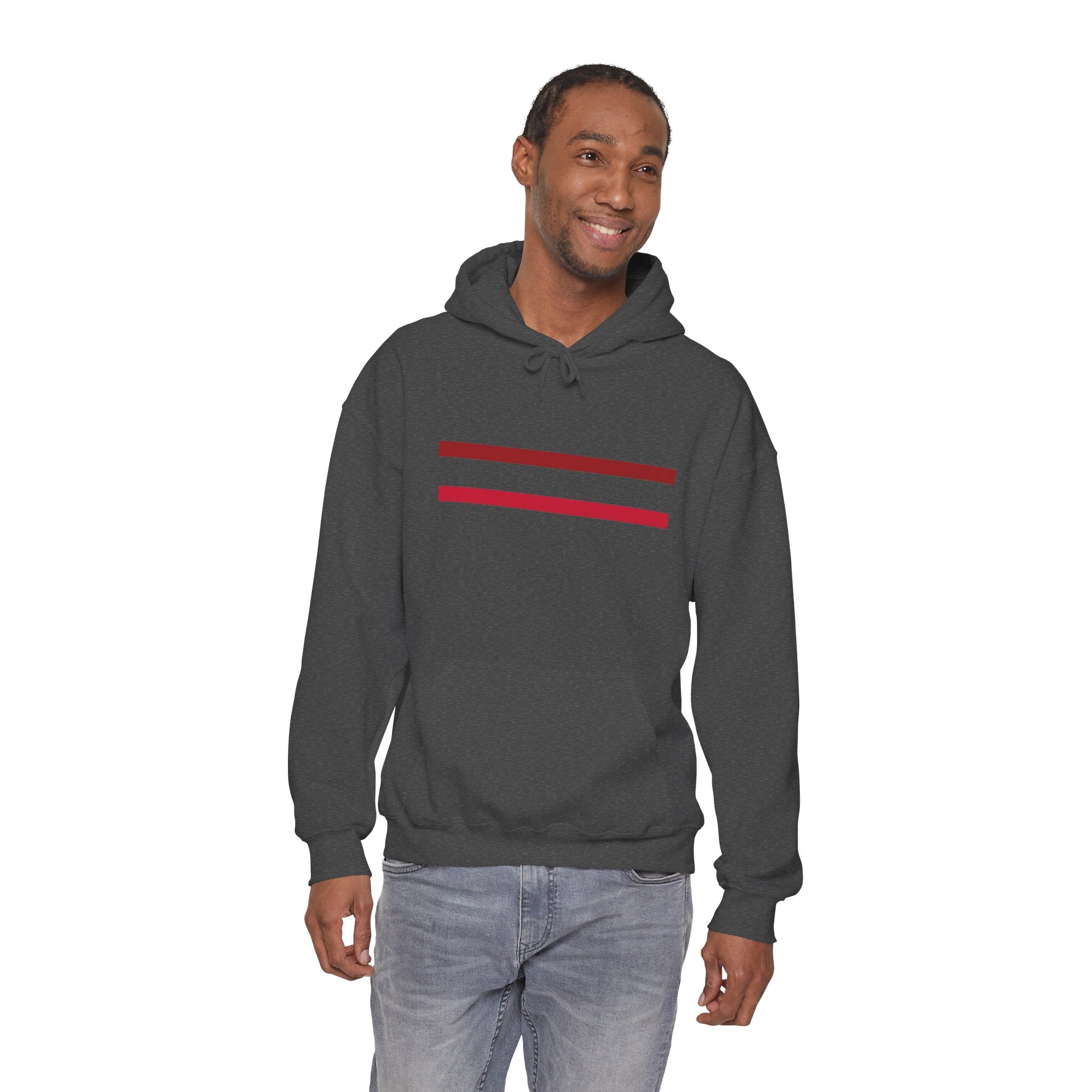 Mr Fook - Original  Minimalist Red Stripe Hoodie