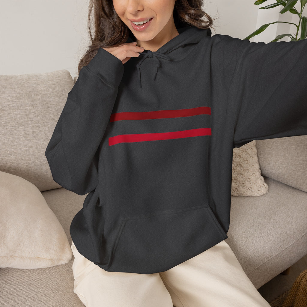 Mr Fook - Original  Minimalist Red Stripe Hoodie