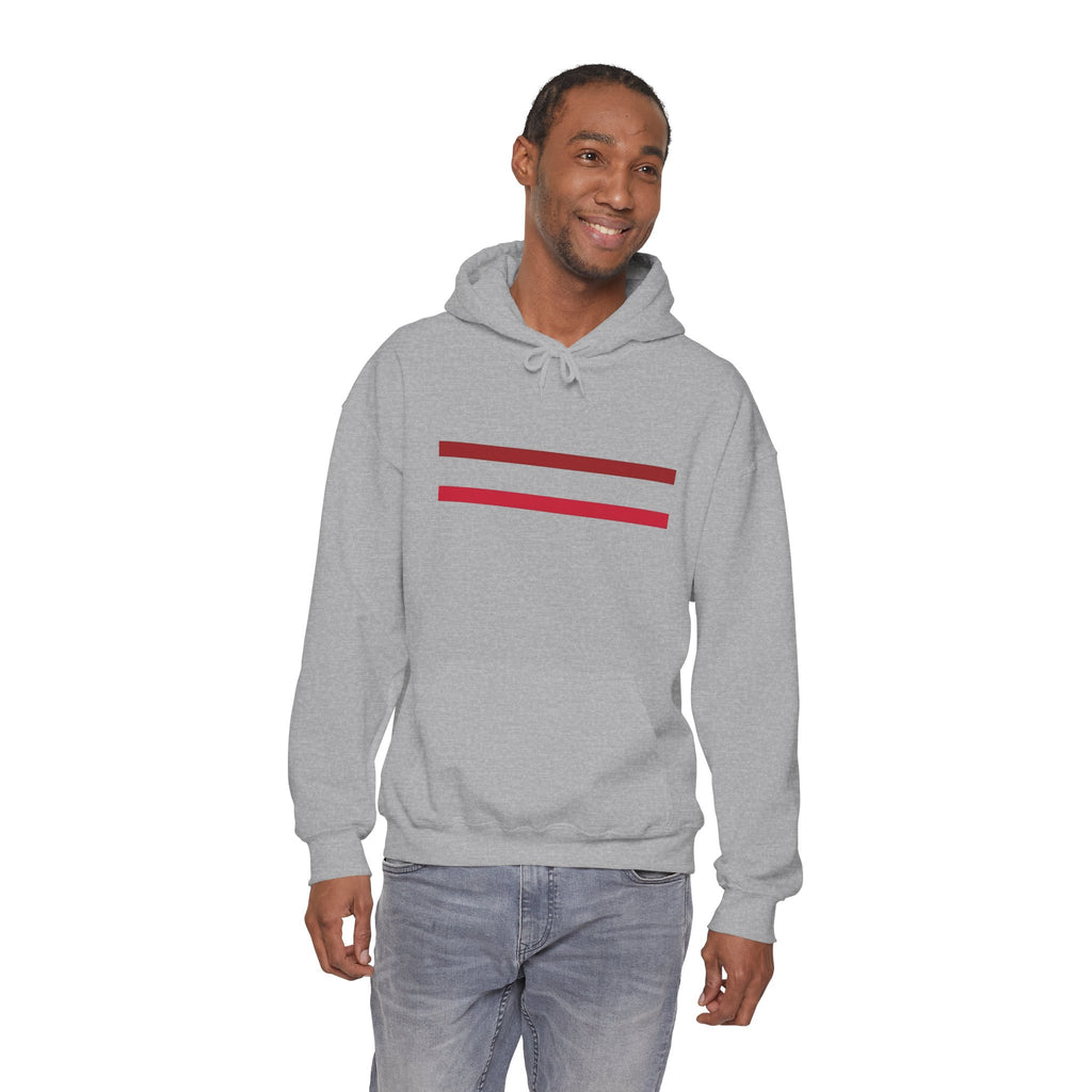 Mr Fook - Original  Minimalist Red Stripe Hoodie