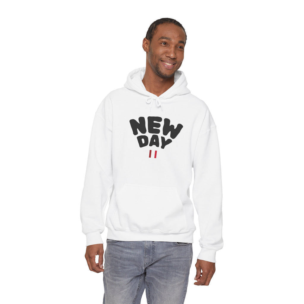 Sudadera minimalista personalizada — Sudadera blanca "New Day"