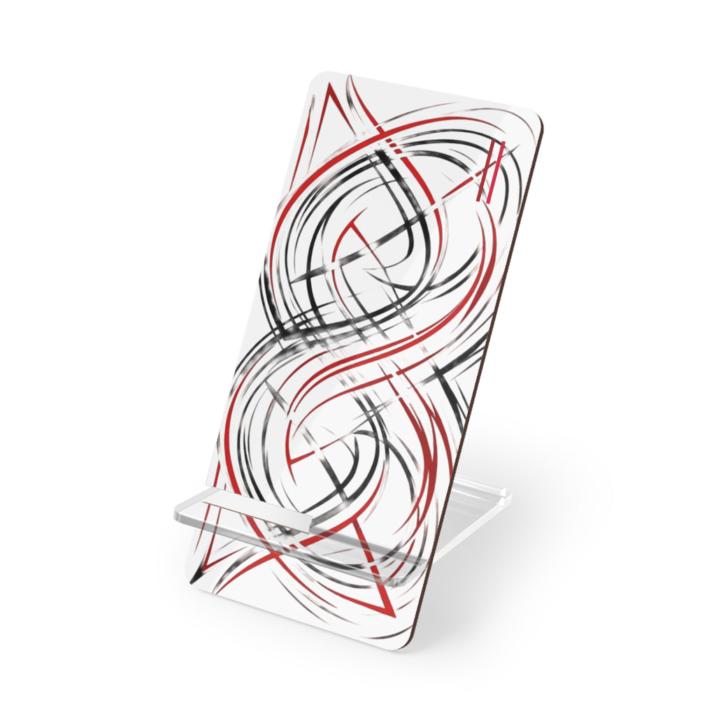 Mr Fook - Abstract Red & Black Swirl Phone Stand