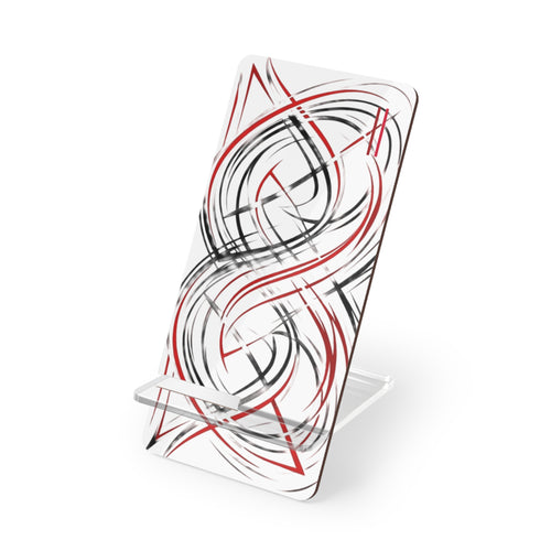 Mr Fook - Abstract Red & Black Swirl Phone Stand