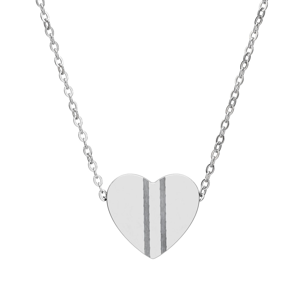 Mr Fook - Heart Necklace  (Silver or Black)