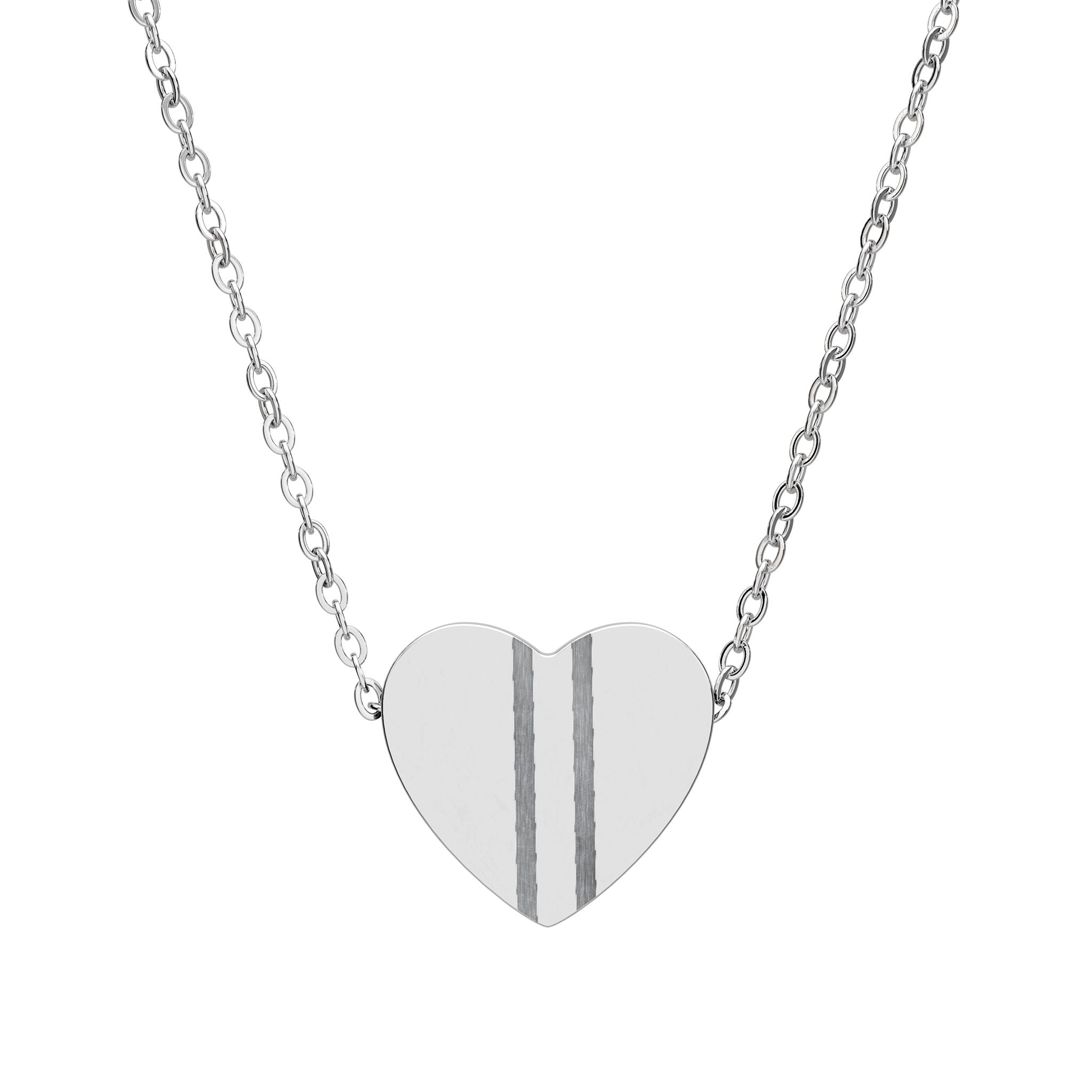 Mr Fook - Heart Necklace  (Silver or Black)
