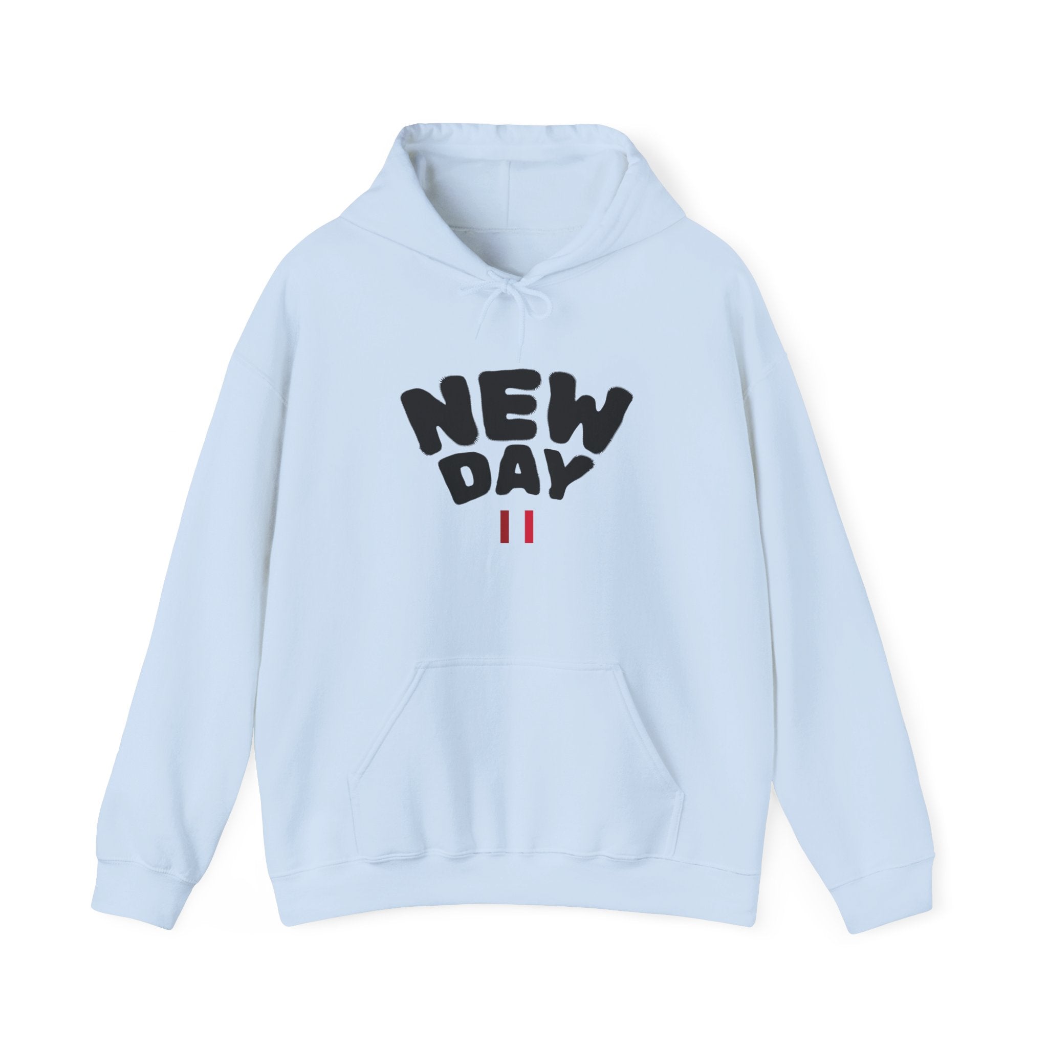 Custom Minimalist Hoodie — "New Day" White Pullover