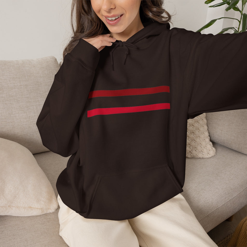 Mr Fook - Original  Minimalist Red Stripe Hoodie