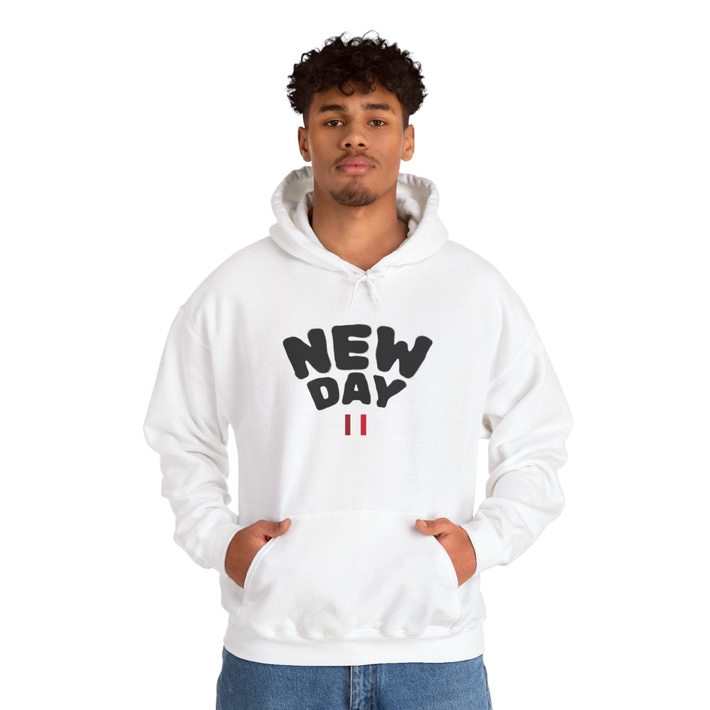 Sudadera minimalista personalizada — Sudadera blanca "New Day"