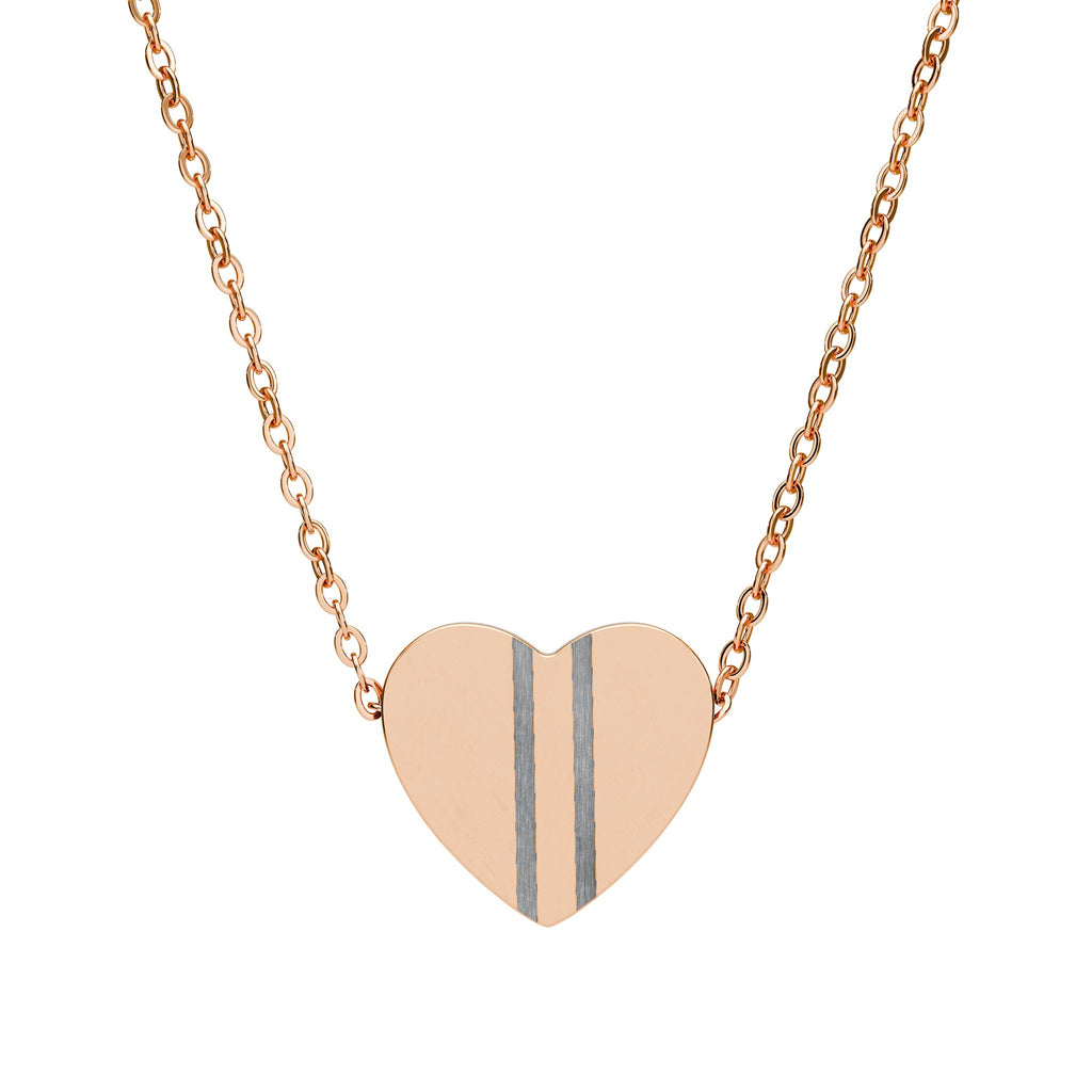 Mr Fook - Heart Necklace  (Silver or Black)