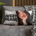 Melody - Funda de almohada cuadrada de poliéster hilado
