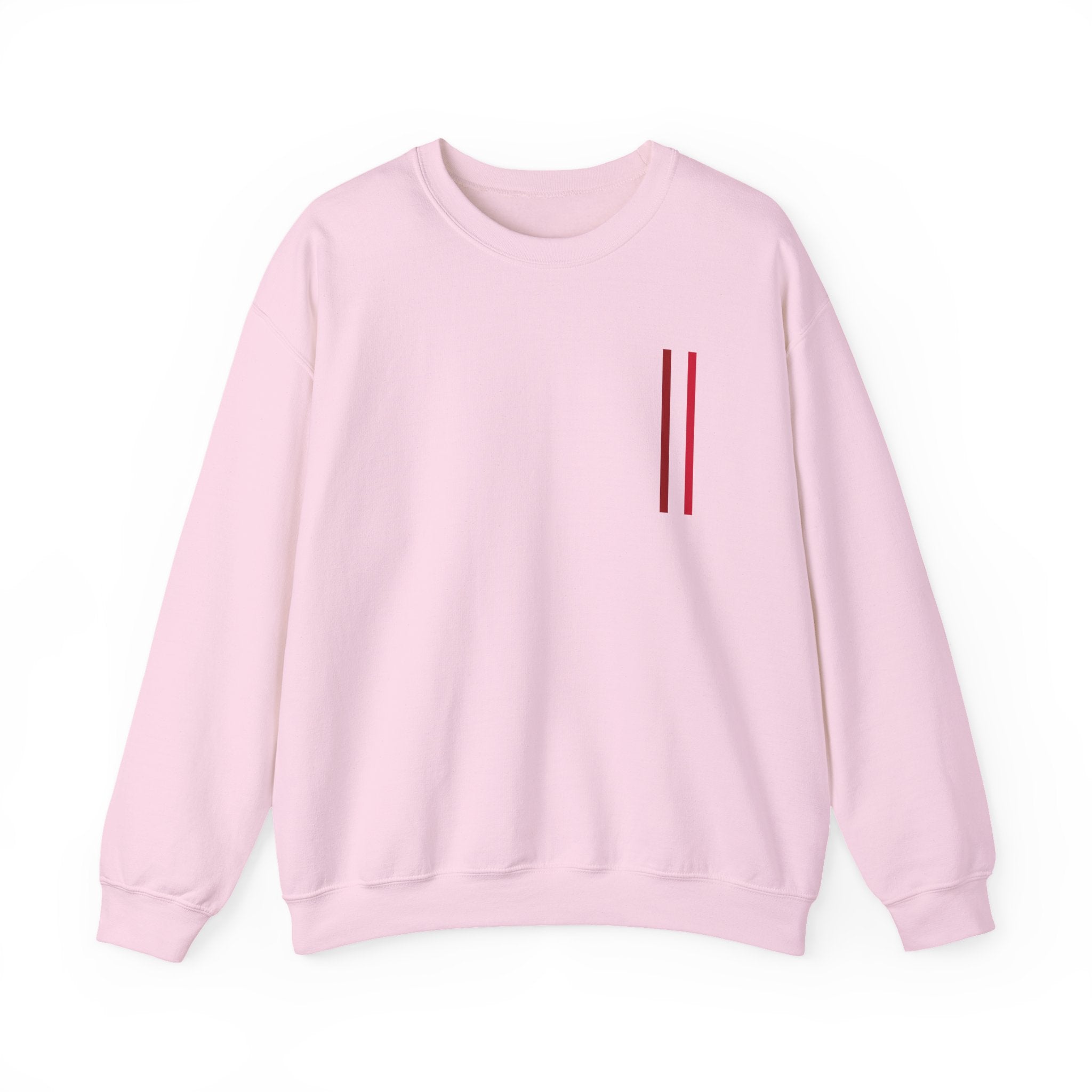 Mr Fook - Minimalist White Sweatshirt with Red Double Stripe Pocket Accent