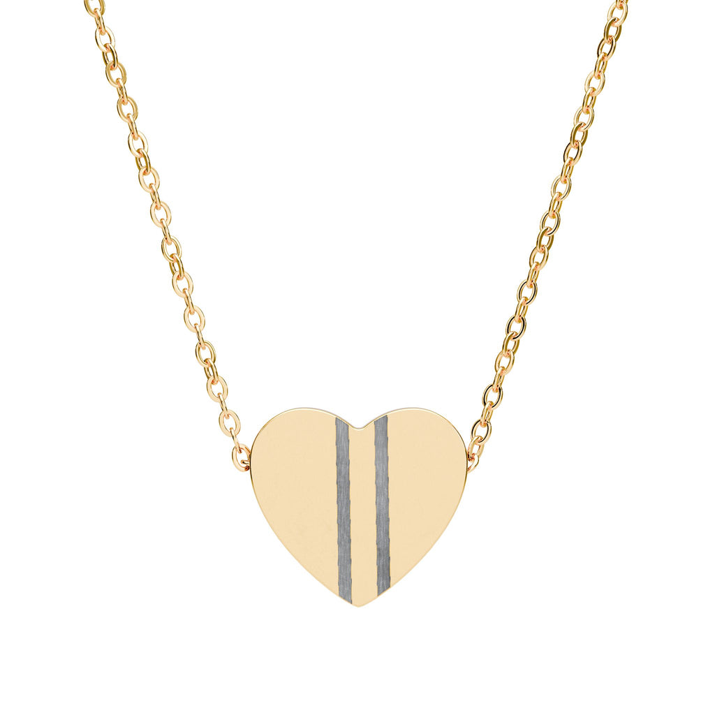 Mr Fook - Heart Necklace  (Silver or Black)