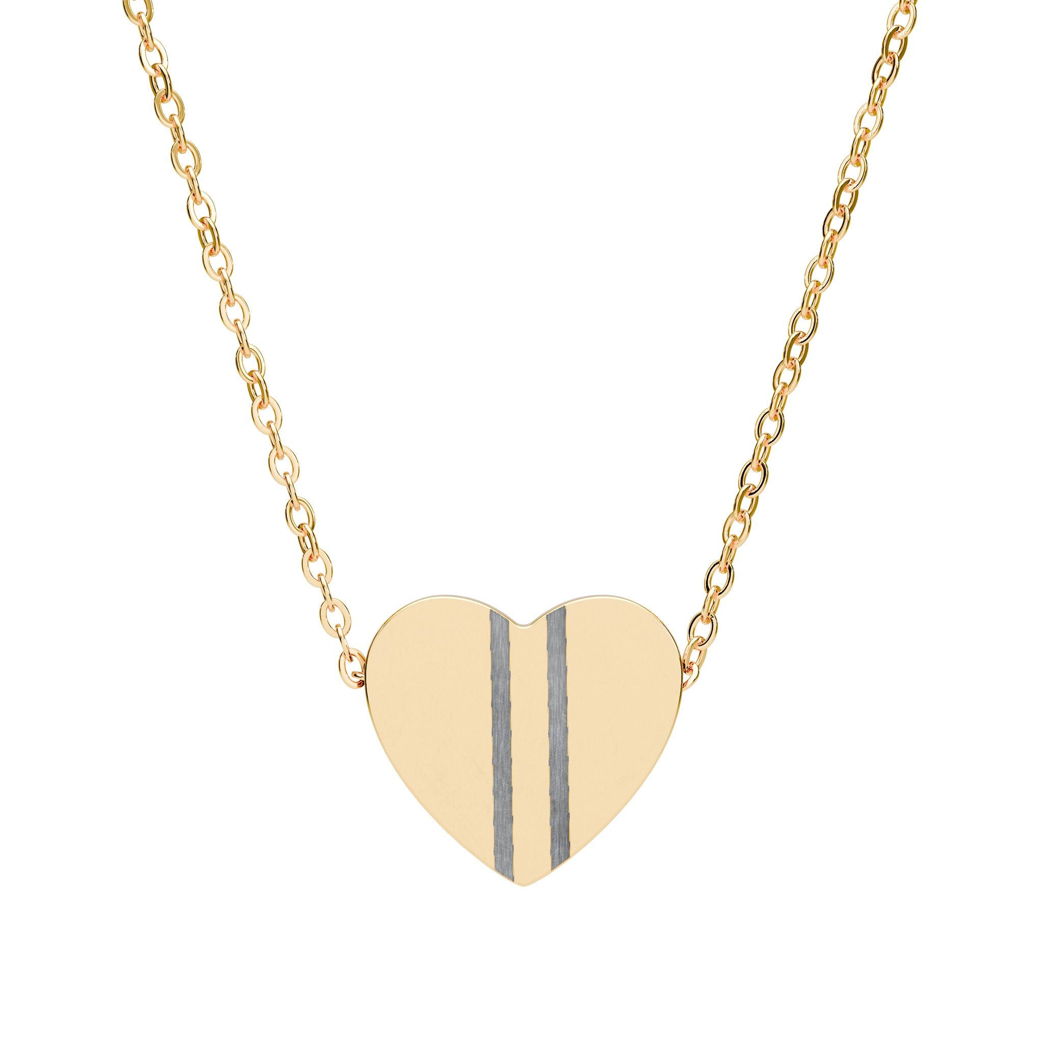 Mr Fook - Heart Necklace  (Silver or Black)