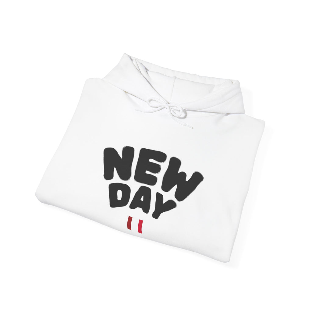 Sudadera minimalista personalizada — Sudadera blanca "New Day"