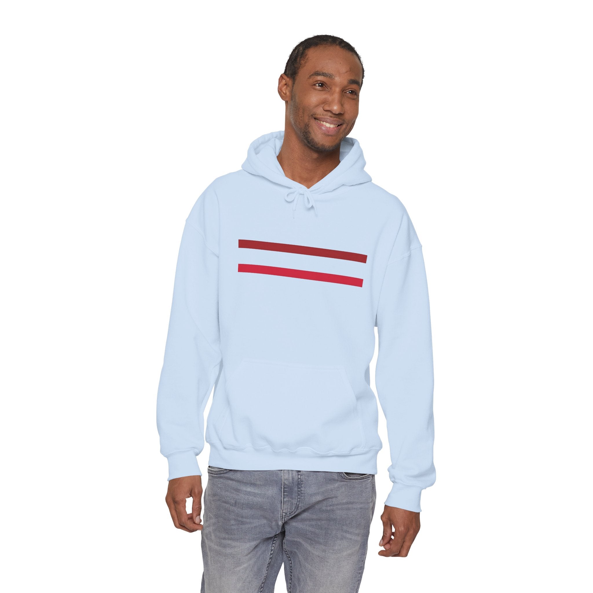 Mr Fook - Original  Minimalist Red Stripe Hoodie