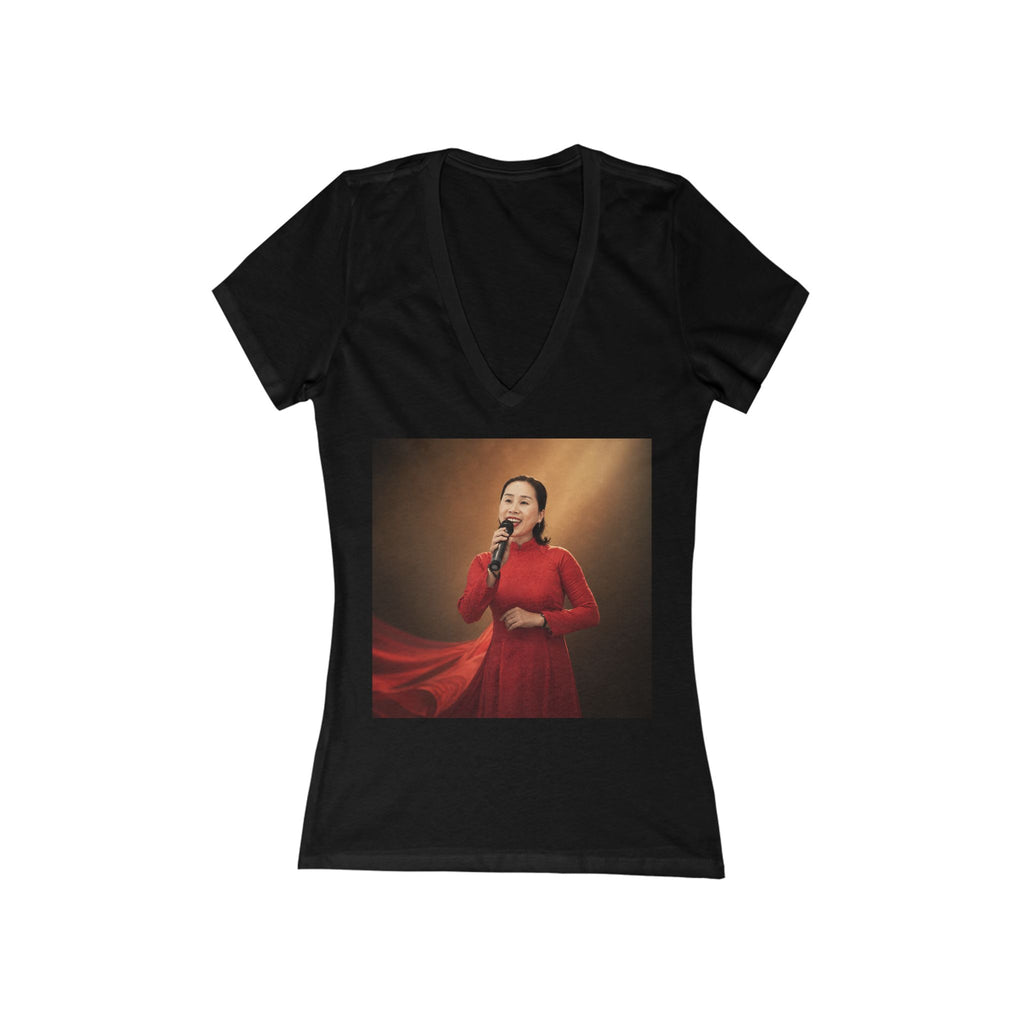Nga Solo Singer Photo Deep V-Neck Tee