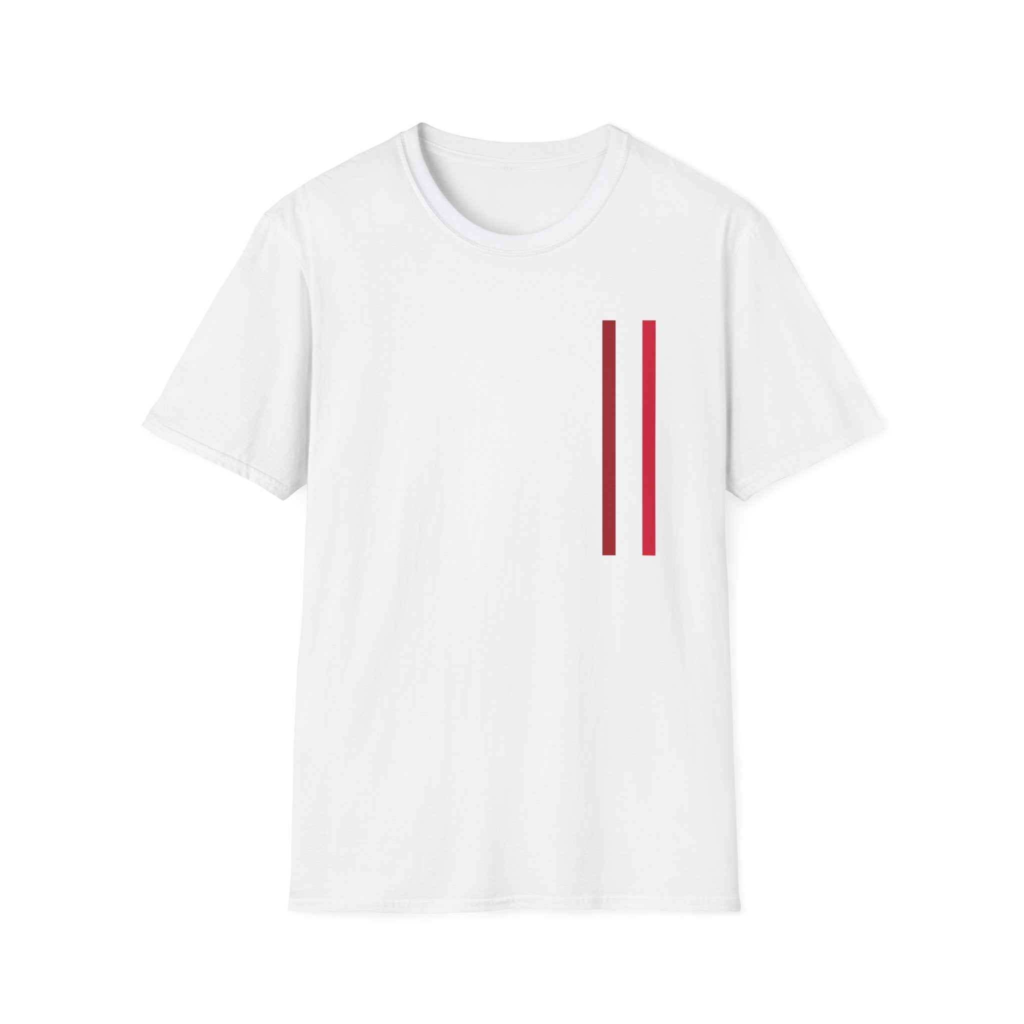 Mr Fook - Minimalist Red Stripe T-Shirt