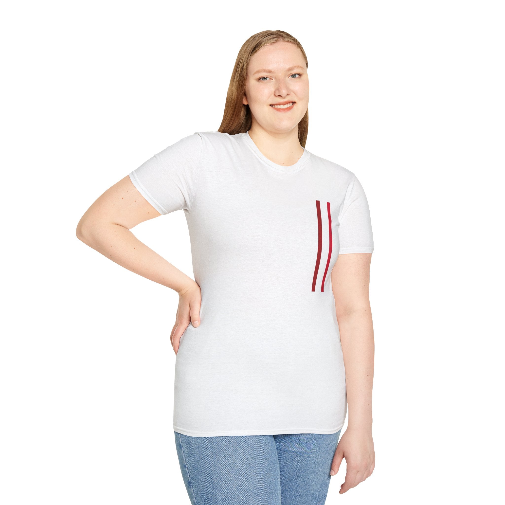 Mr Fook - Minimalist Red Stripe T-Shirt