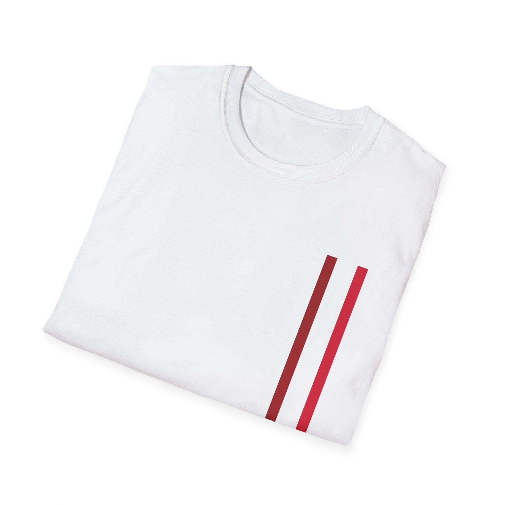 Mr Fook - Minimalist Red Stripe T-Shirt