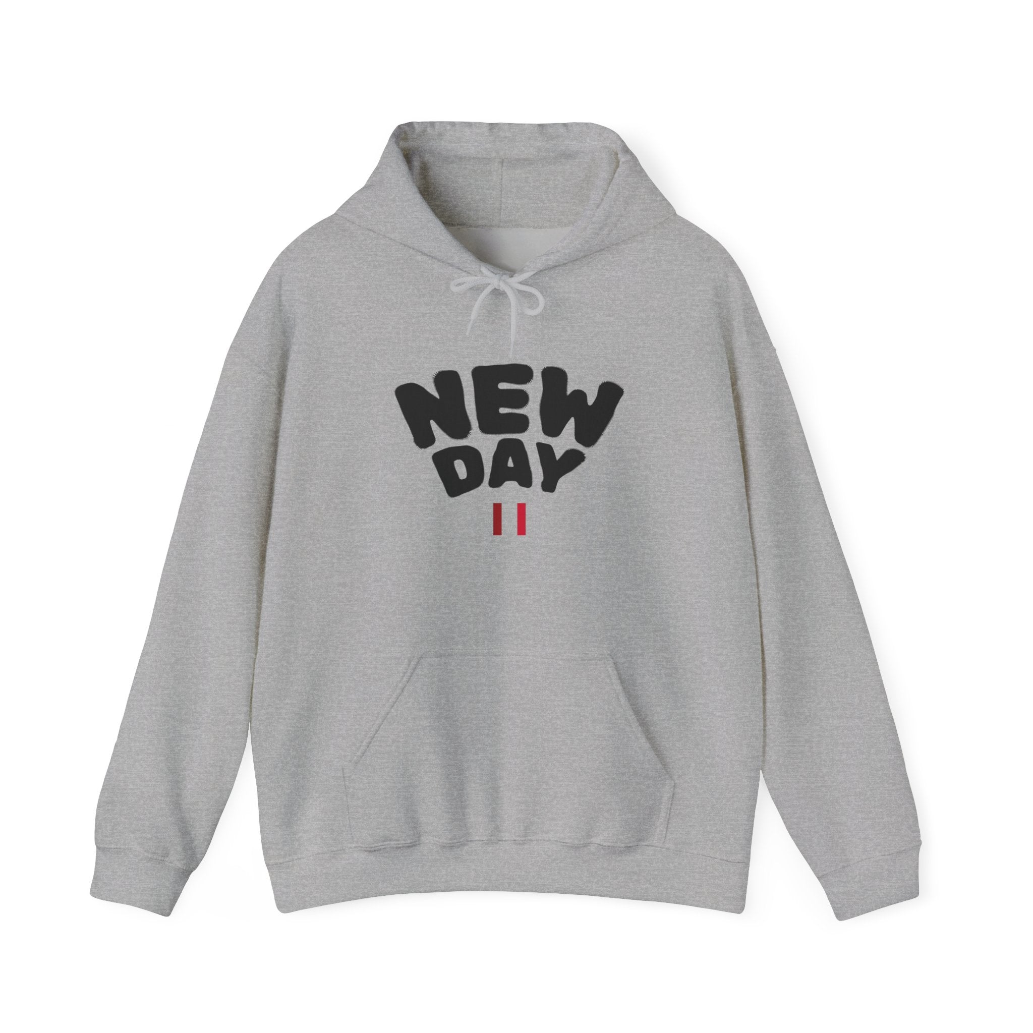 Custom Minimalist Hoodie — "New Day" White Pullover