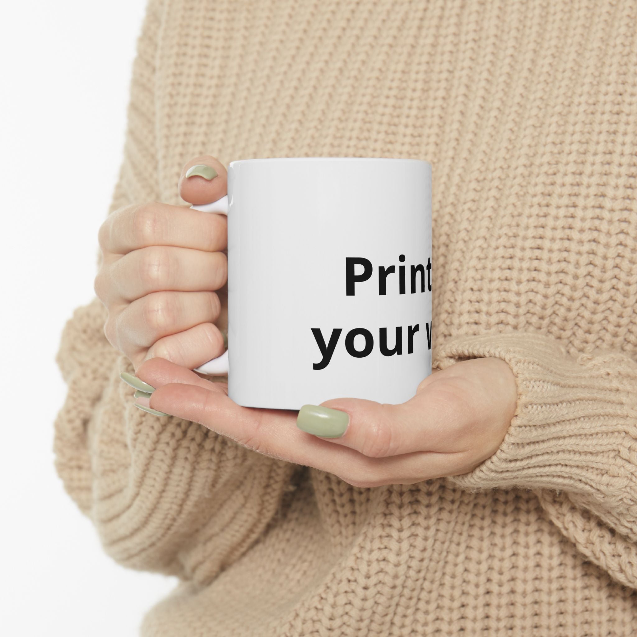 Taza de cerámica – Taza de café con el estampado "Print It Your Way" (325 ml y 444 ml)