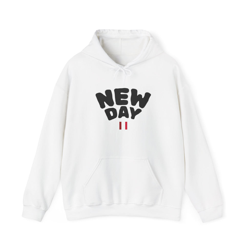 Sudadera minimalista personalizada — Sudadera blanca "New Day"